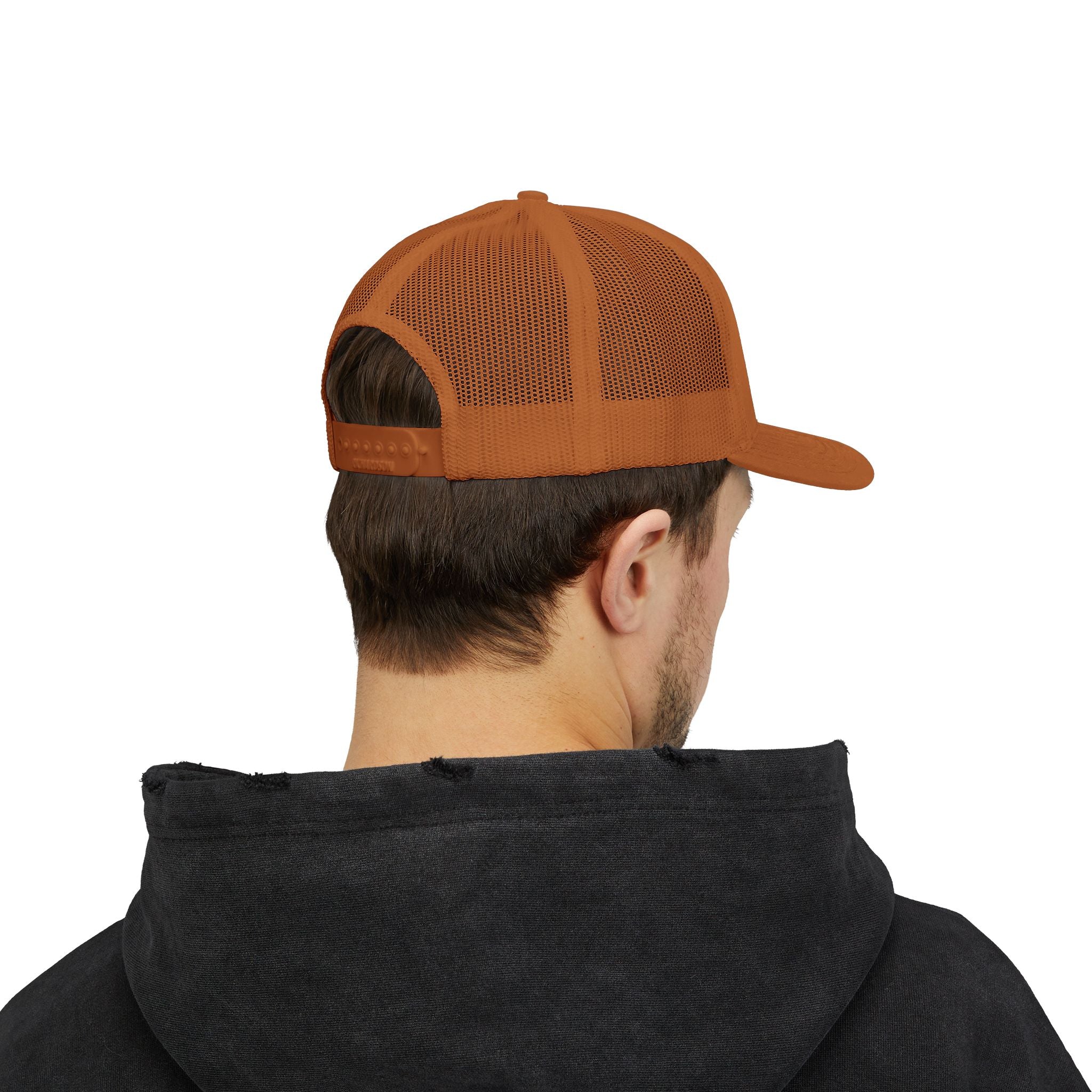 Raritee Crown Logo Trucker Cap — White Snapback Mesh Hat