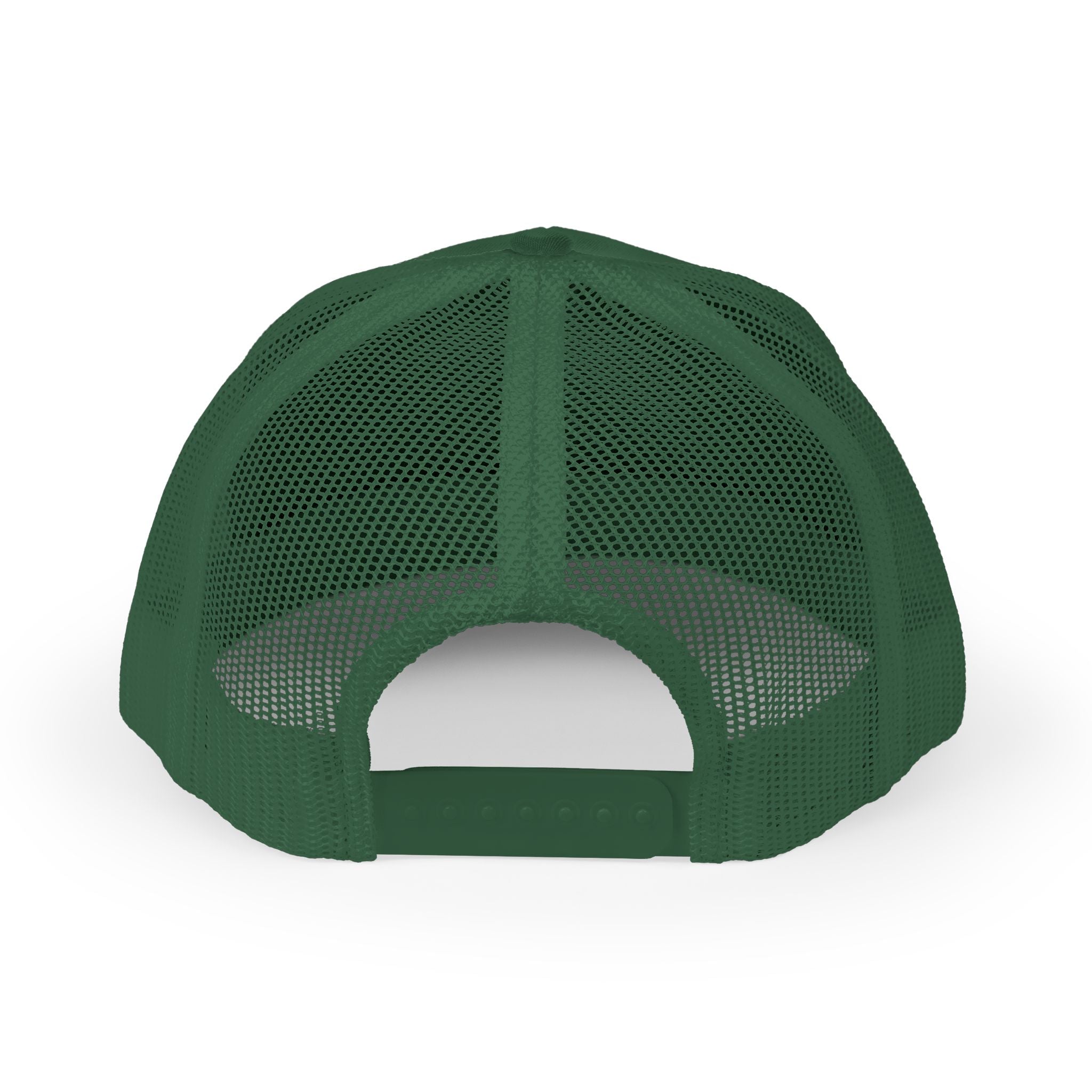 Raritee Crown Logo Trucker Cap — White Snapback Mesh Hat