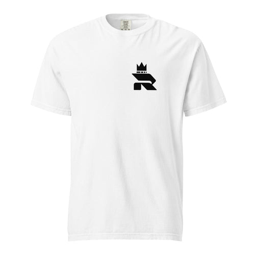 Ask Me About My Shiny Cardboard — Mystery Rarity Tee — White front (patch)